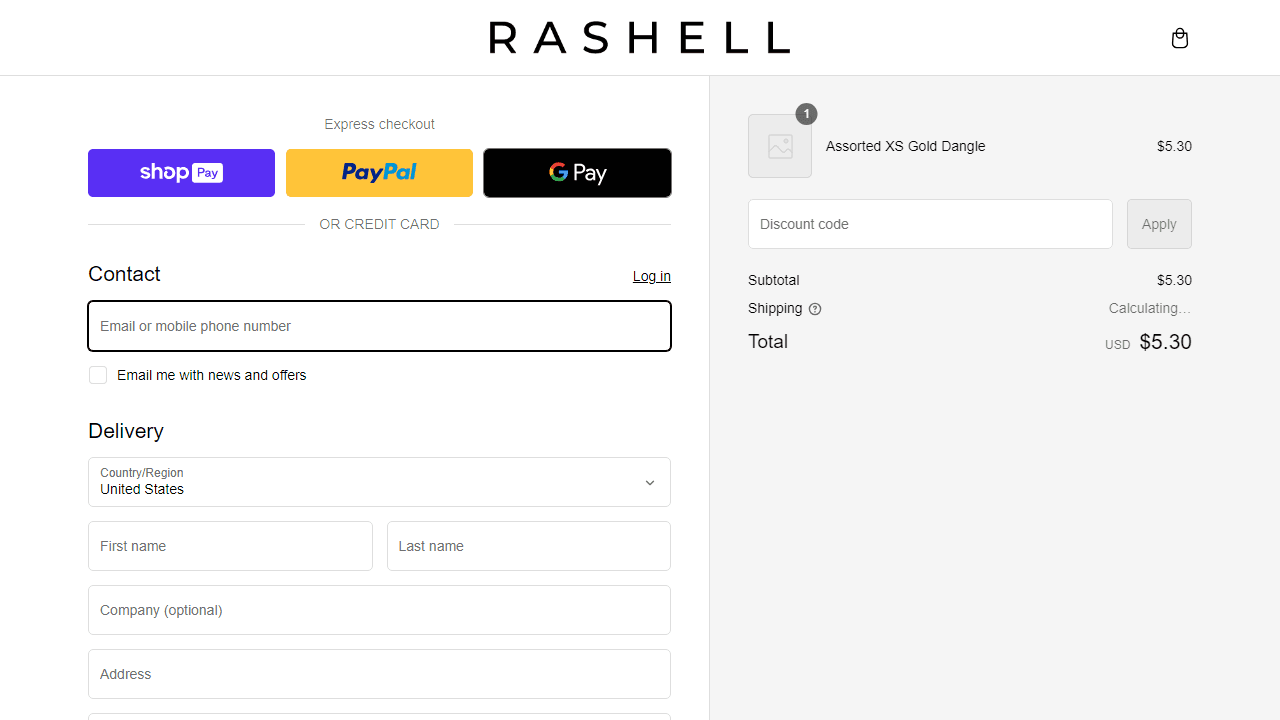 How to apply Rashell coupon code